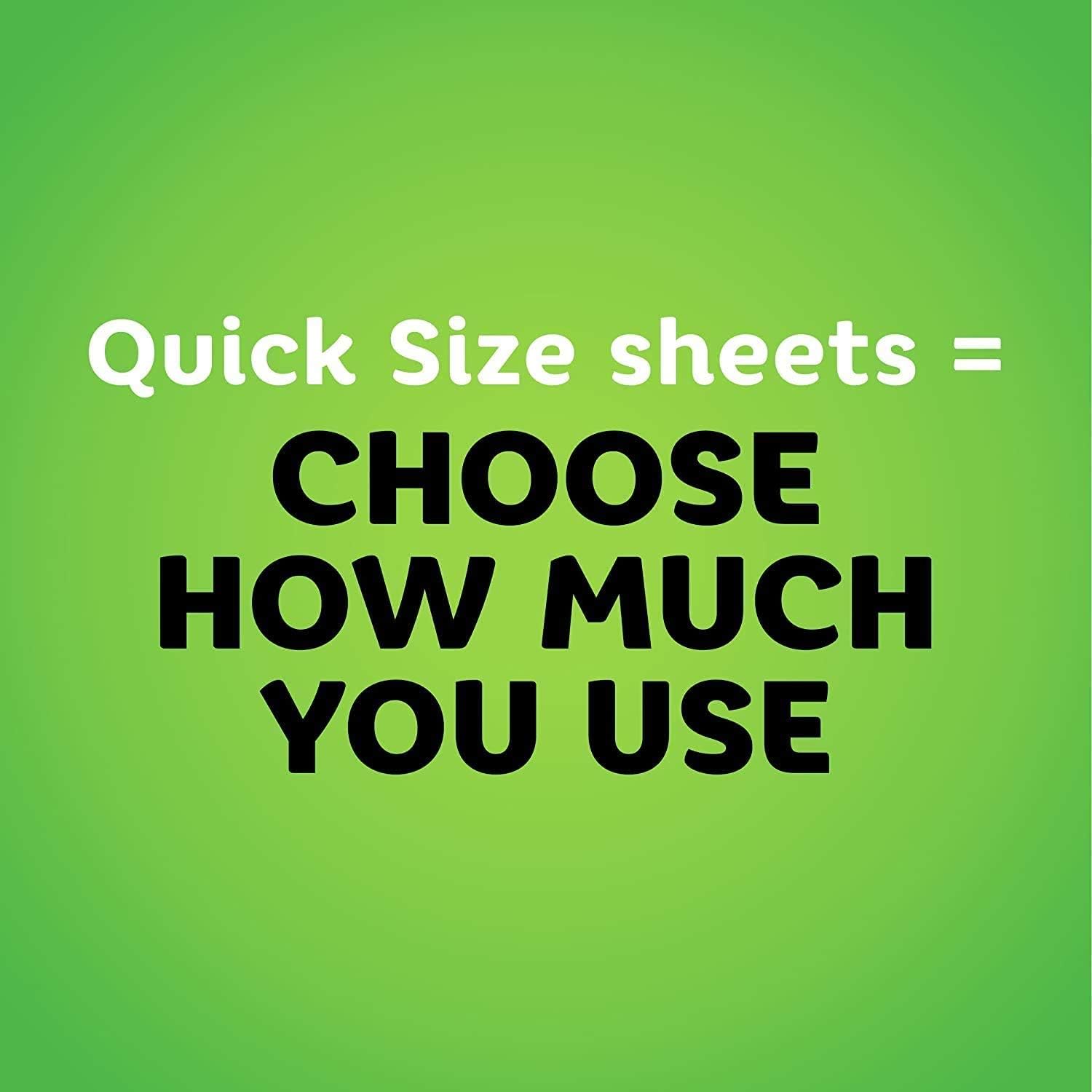 Bounty Quick Size Paper Towels, White, 8 Family Rolls = 20 Regular Rolls