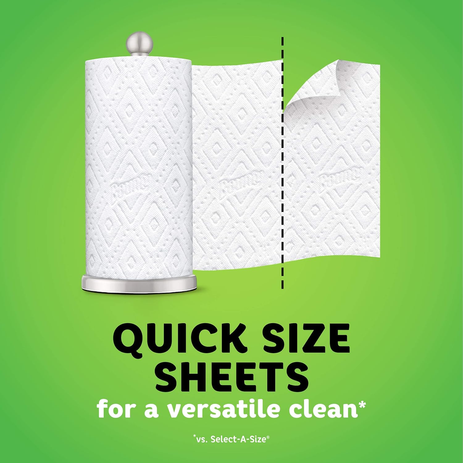 Bounty Quick Size Paper Towels, White, 8 Family Rolls = 20 Regular Rolls
