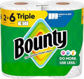 Bounty Select-A-Size Paper Towels, White, 2 Triple Rolls = 6 Regular Rolls